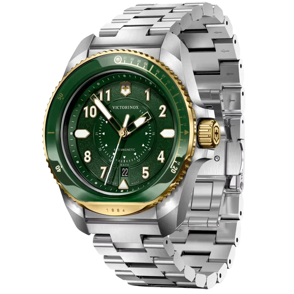 Victorinox Journey 1884 Men’s Quartz Watch 242012 Green Dial 43mm Steel 200M