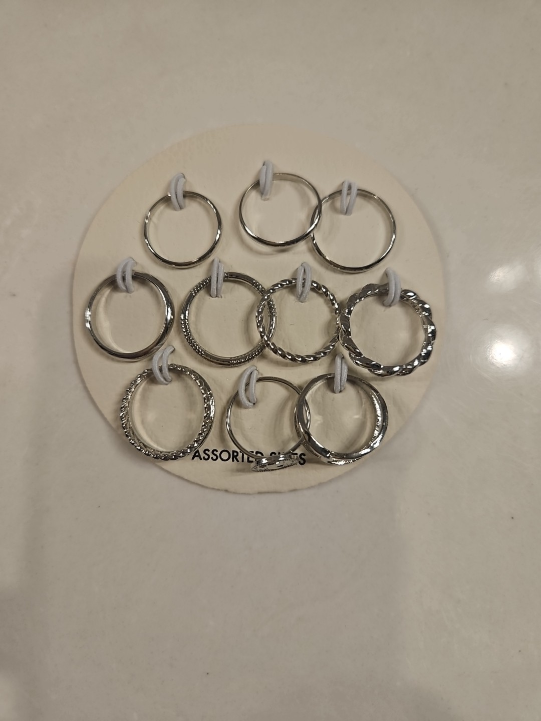 Francesca’ Silver Mixed Ring Assortment Multiple Styles Assorted Sizes 10 Rings