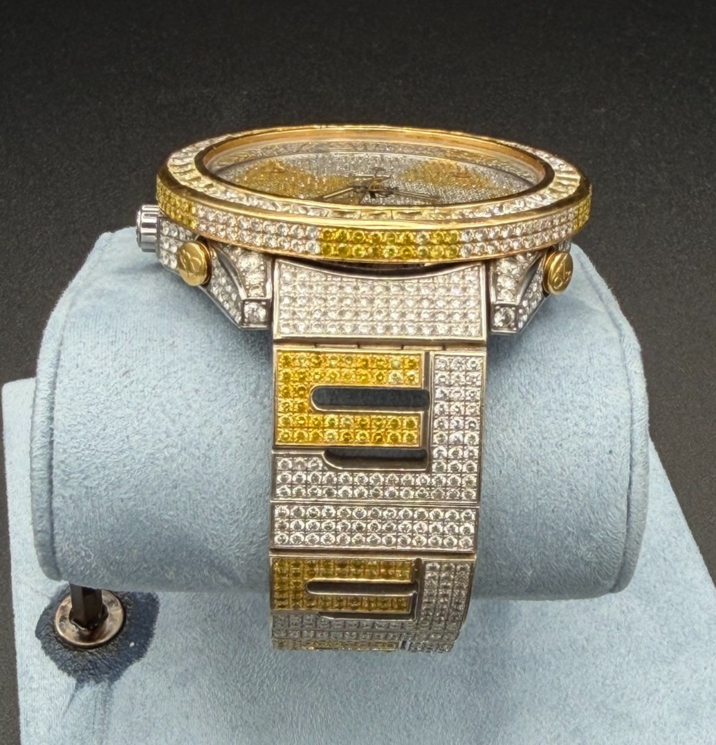Jacob and Co 5 Time Zone The World Is Yours in Paved Diamonds