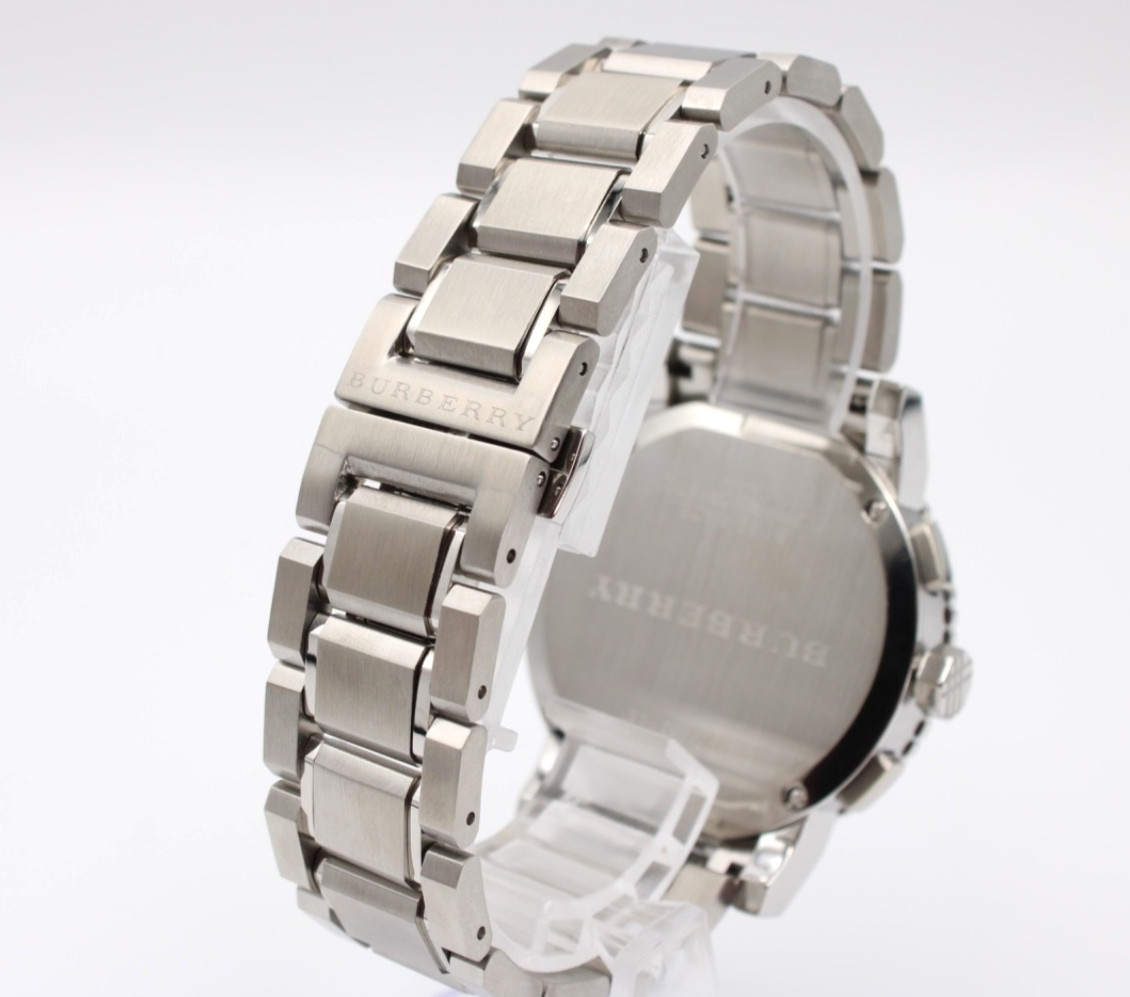 BURBERRY THE CITY BU9380 Stainless Steel Black Dial Chronograph Men’s Watch