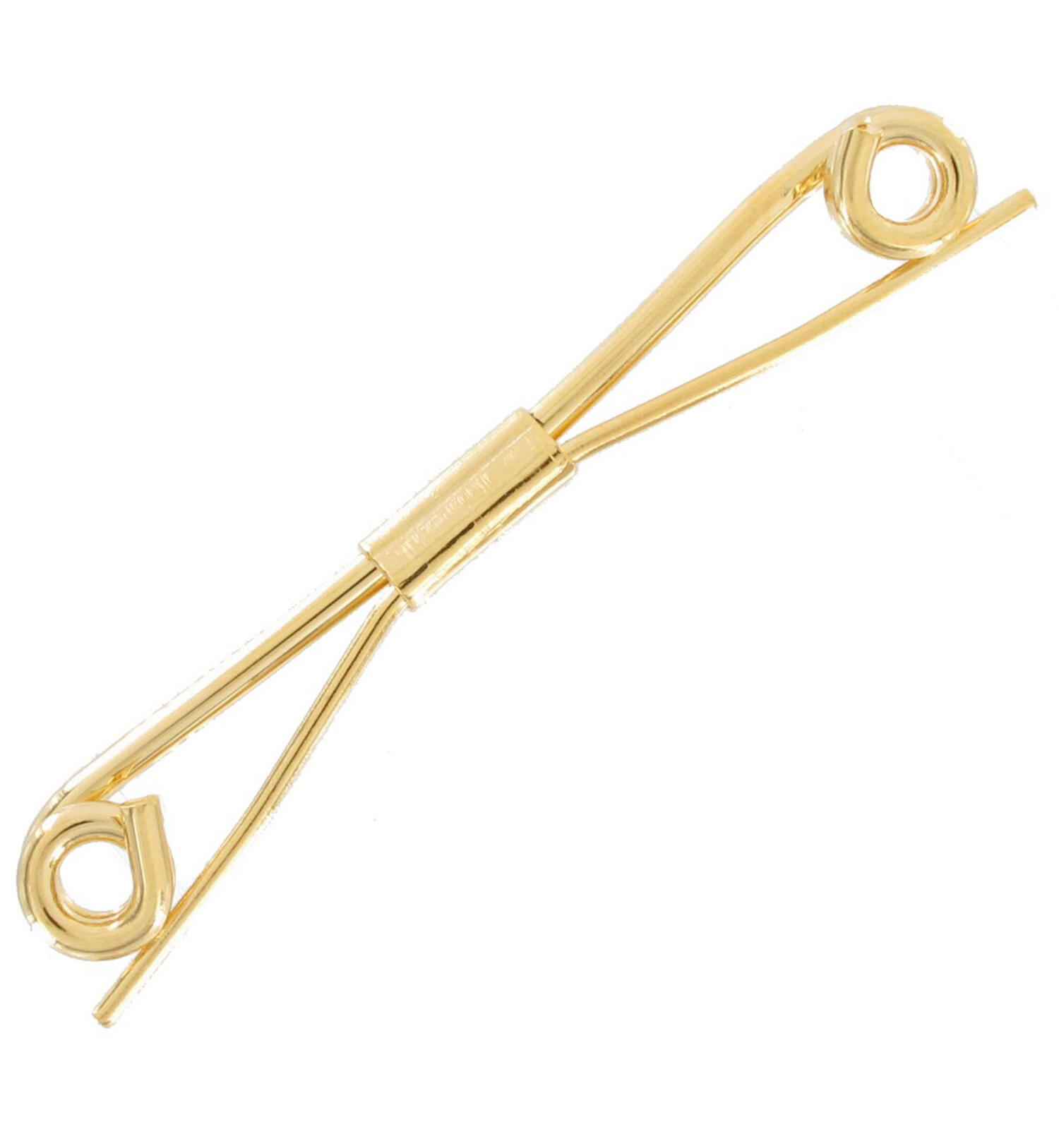 Ky & Co Collar Clip Made In USA Mens Bar Yellow Gold Tone 2 1/8″