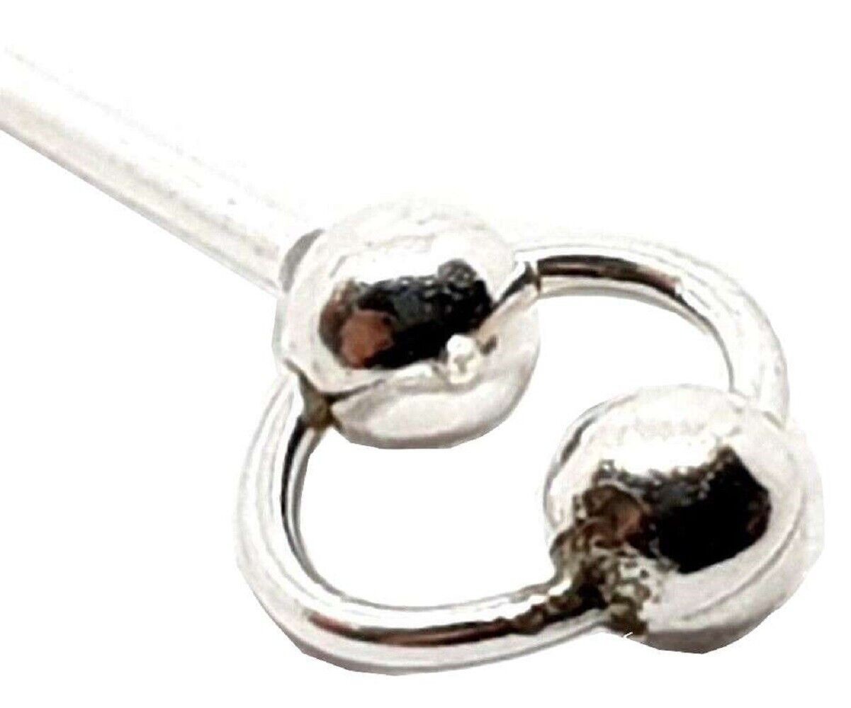 Double Ball Nose Stud Ring 925 Sterling Silver Ball Stay Piercing Body Jewellery