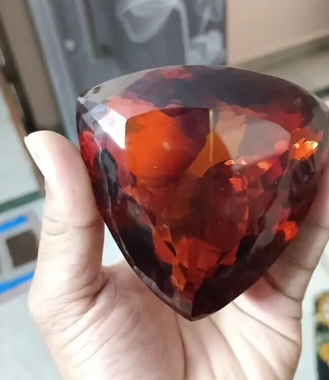 Natural 500 Ct EGL Certified Big Brazilian Orange Topaz Loose Gemstone