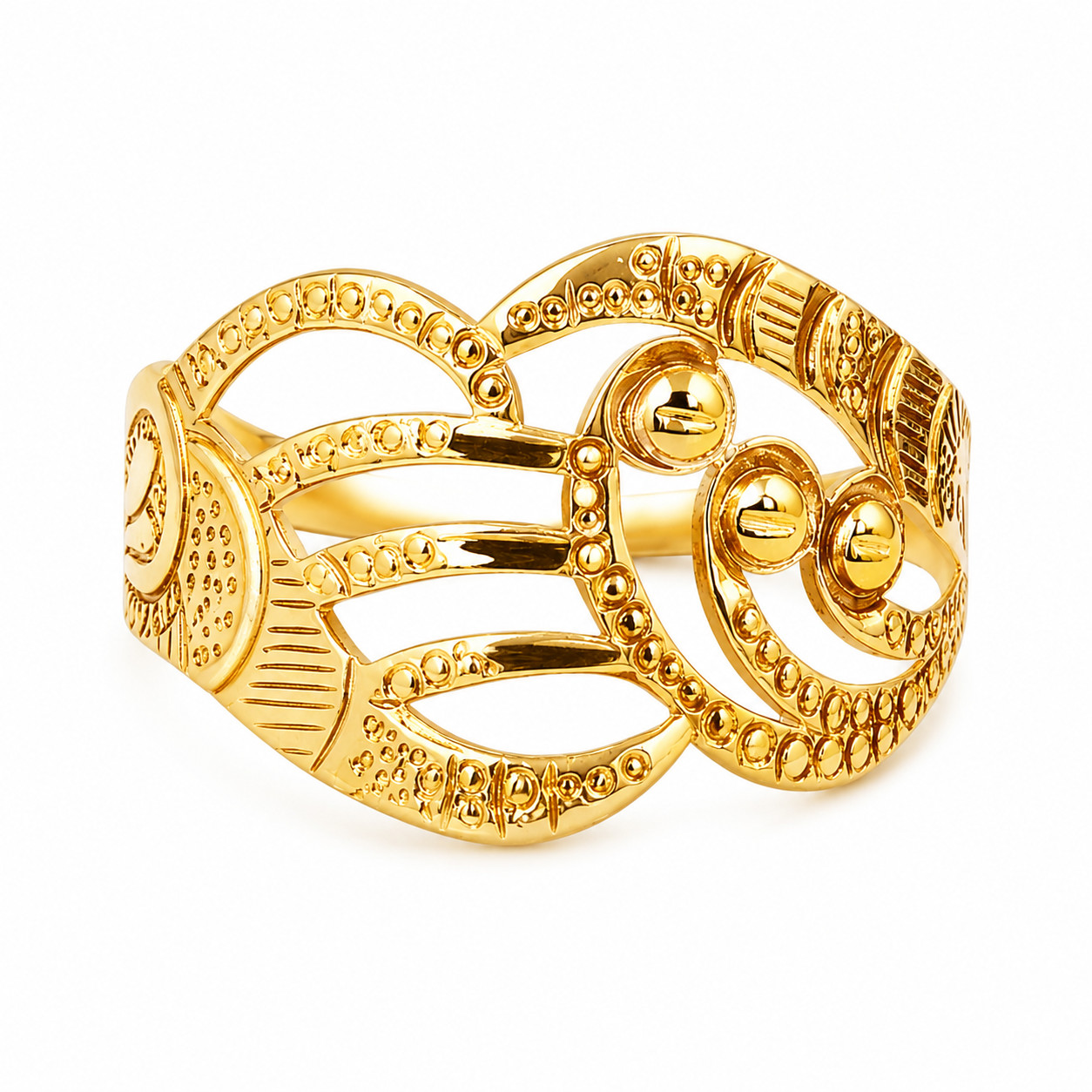 925 Sterling Silver Statement Ring Wide Band Openwork Chunky Cocktail Ring