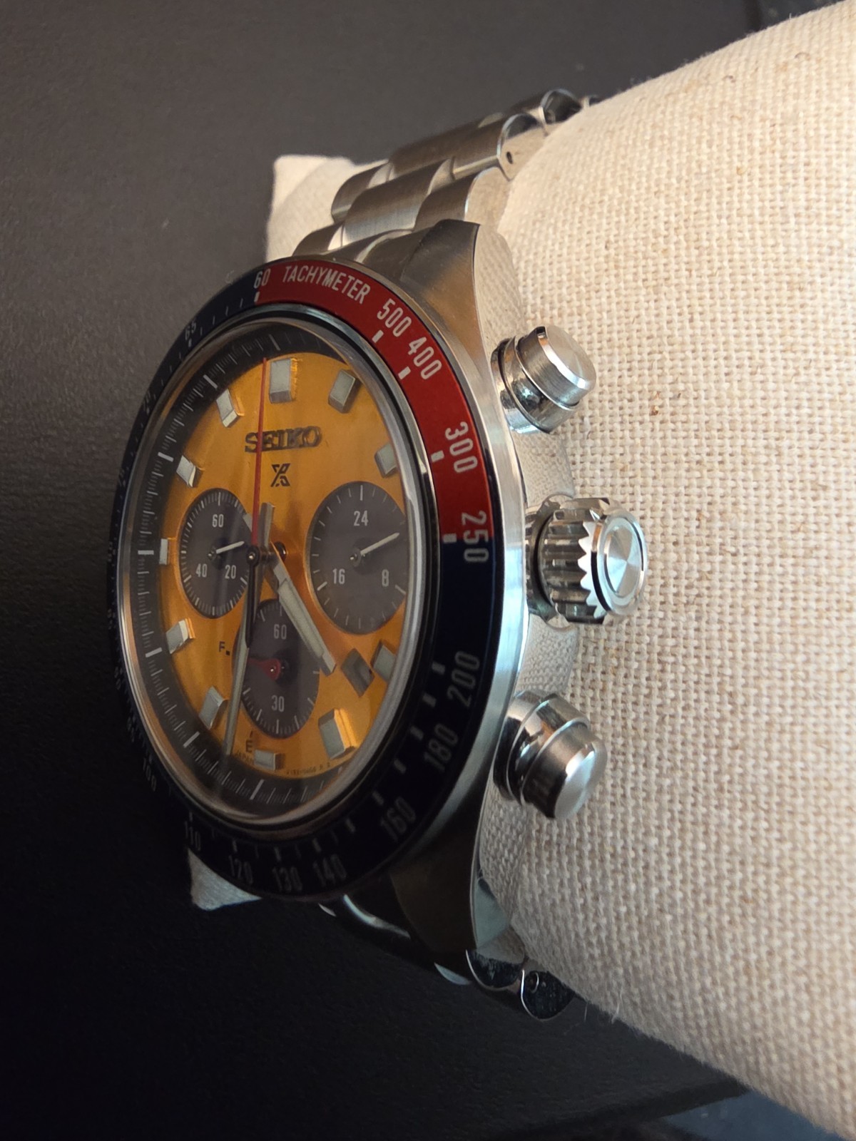 Seiko Prospex Speedtimer SSC947 Solar Chronograph Box/Papers Leather Strap