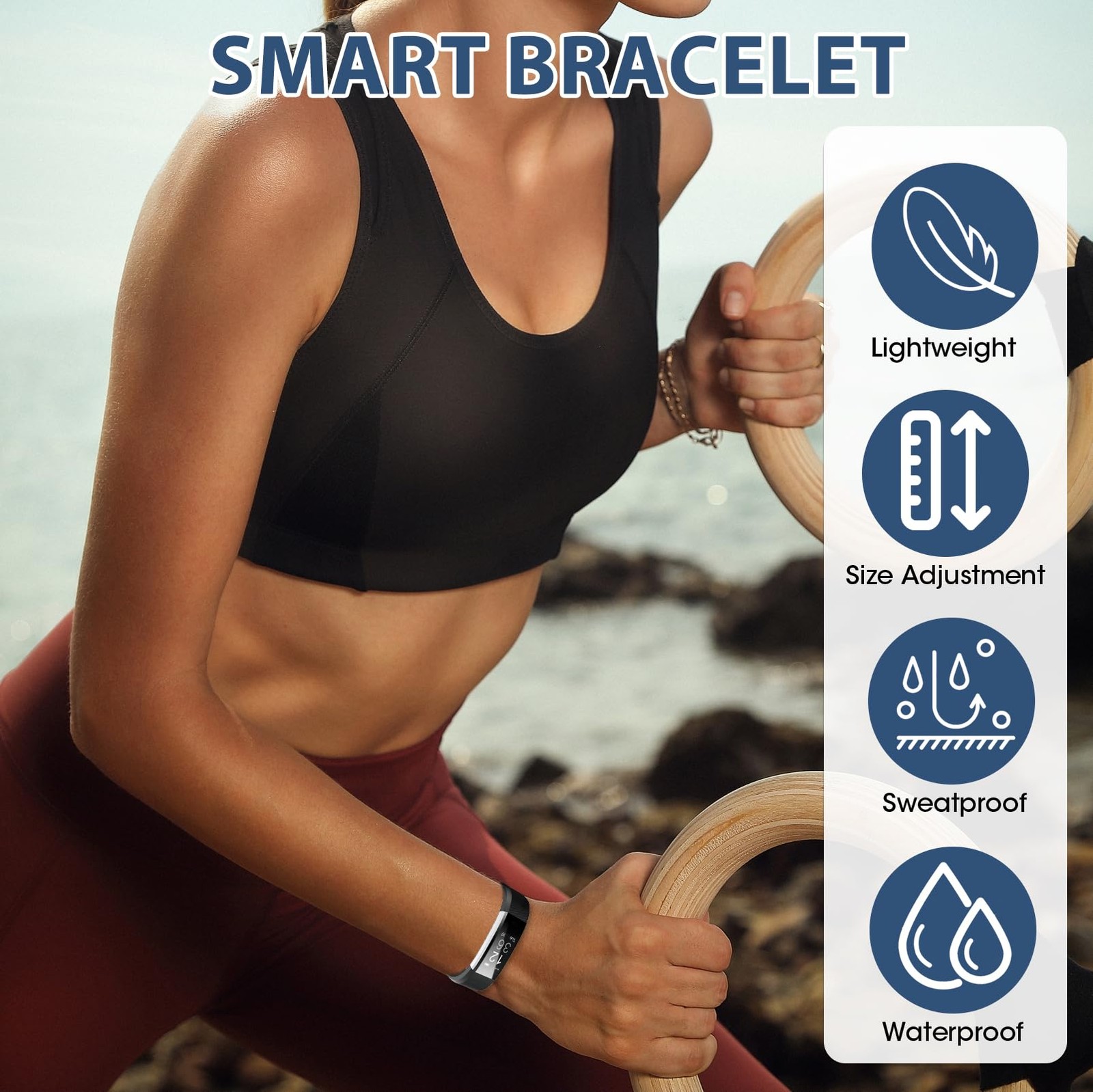 Vocect Watch Bands Compatible with ID115 Plus HR Fitness Tracker, Replacement…