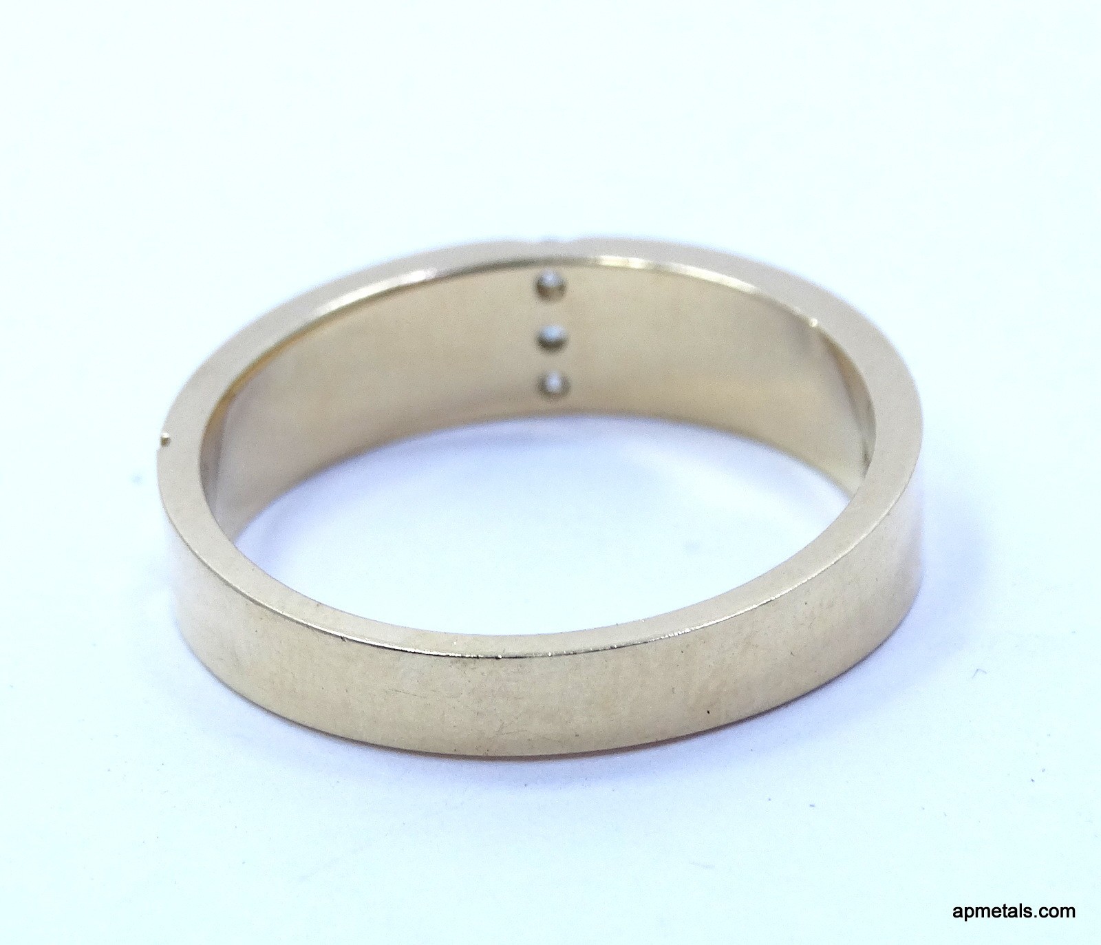 Vintage Costco 14k Yellow Gold Natural Diamond Ring Matt Finish w/ Appraisal