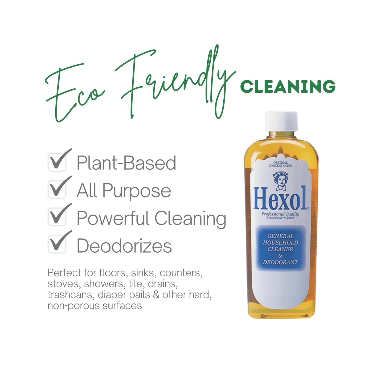 Hexol Deoderant Concentrated General Household Cleaner 16 Fl Oz (Pack of 6)
