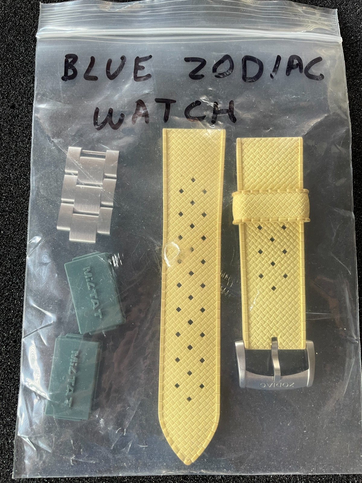 ZODIAC V-Wolf Dive Watch, ZO2305 W/ Strap, After-Mkt Bracelet, Plz see descript!