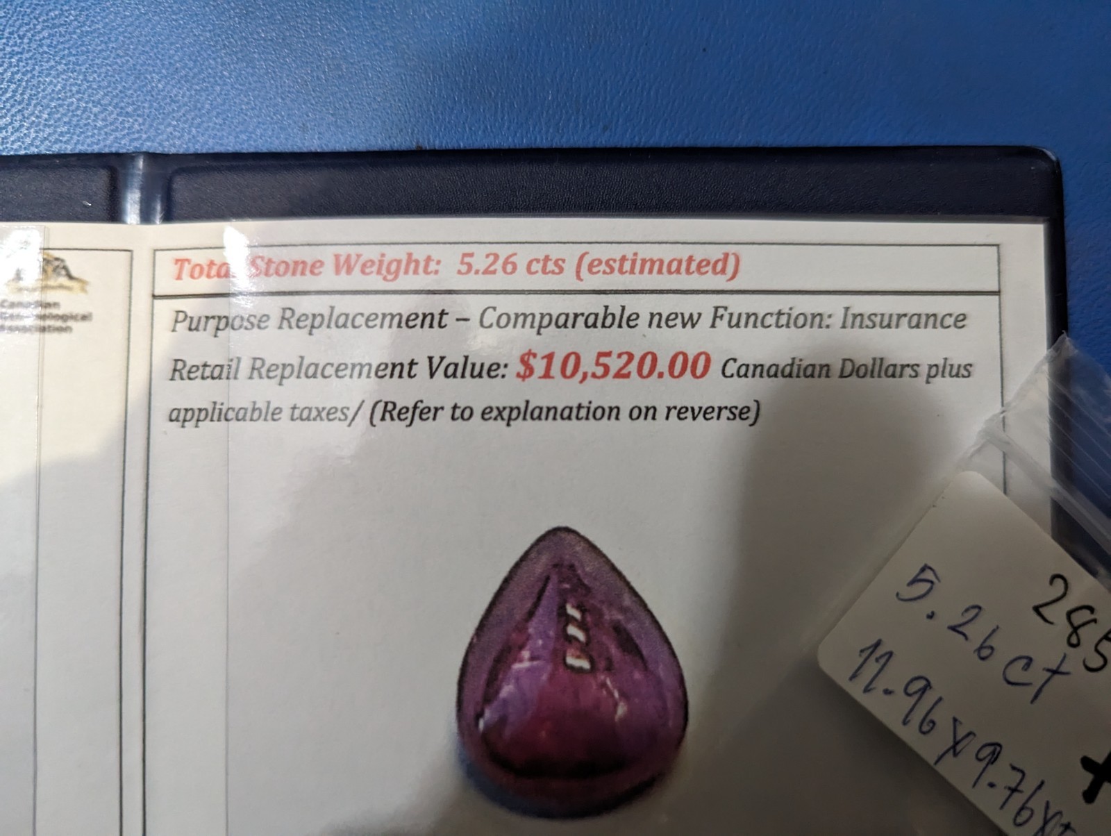 Natural Burmese Ruby – 5.26cts., Good saturation, very good cut