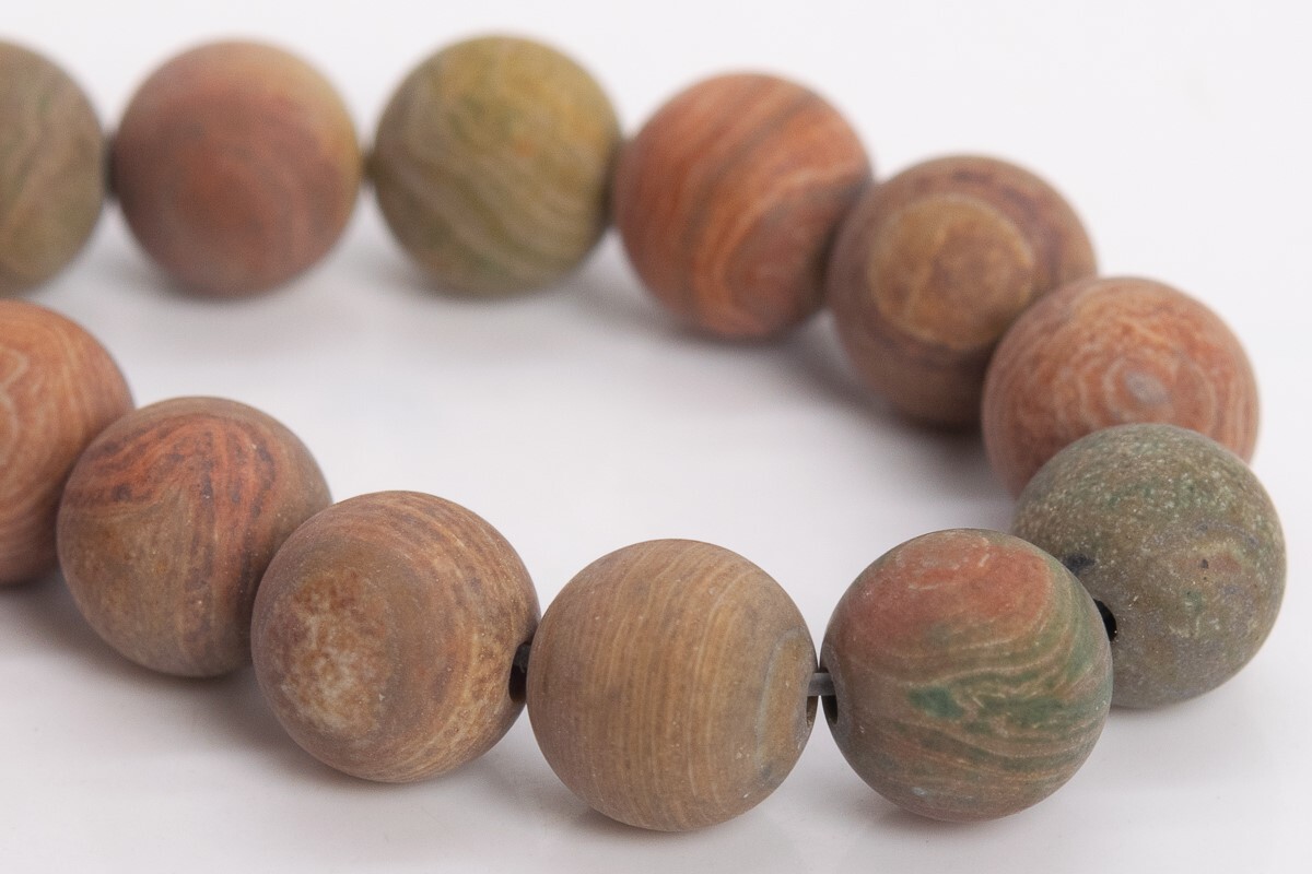 Natural Matte Rainbow Jasper Beads Grade AAA Round Loose Beads 6/8/10/12MM