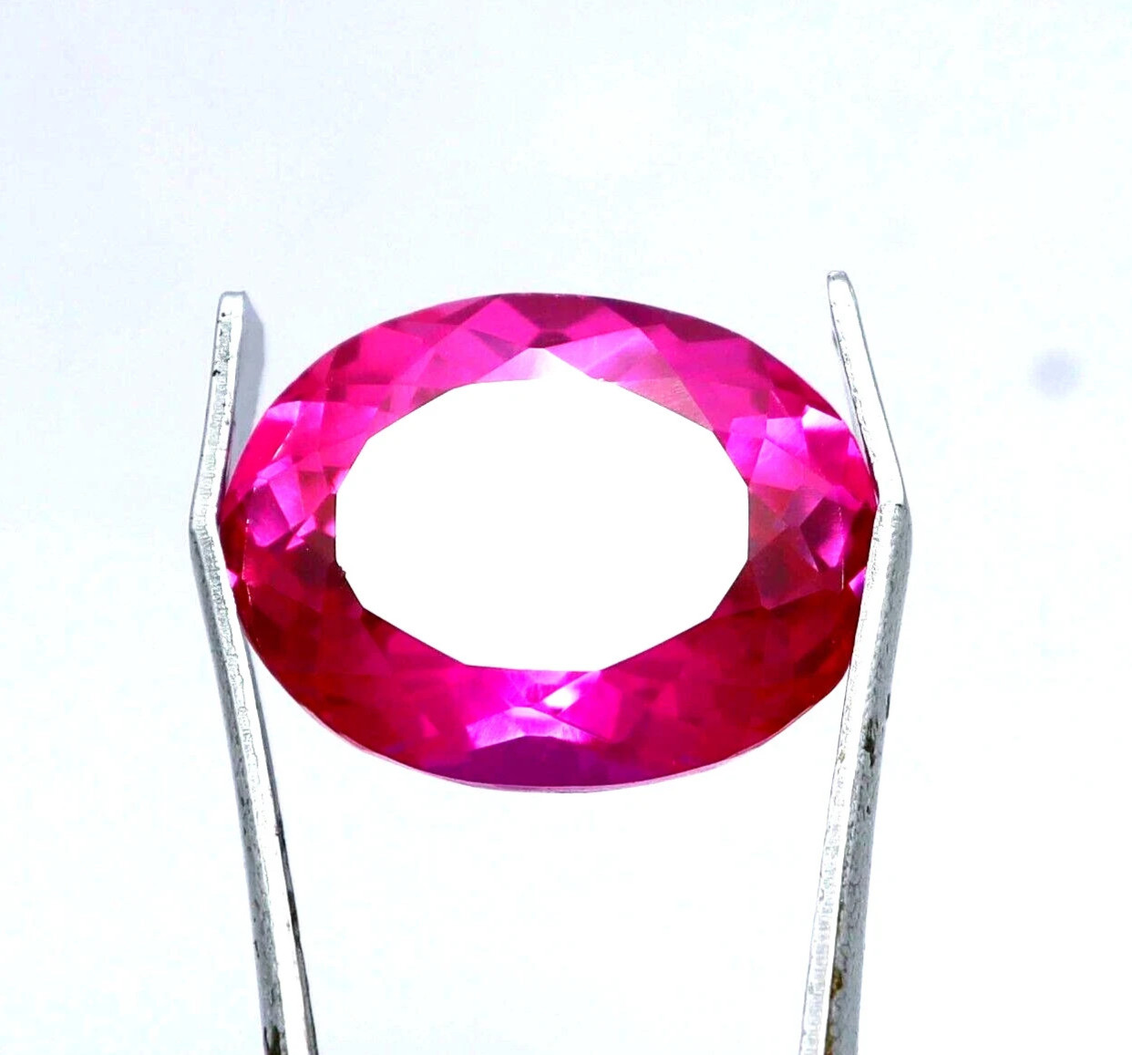 Natural Ceylon Pink Sapphire Certified 7.60 Ct Oval Cut Faceted Loose Gemstone