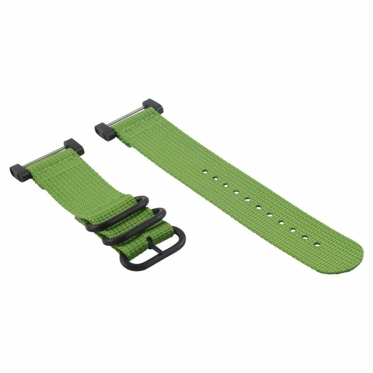 24mm Green Nylon Replacement Watch Strap Lug Adapters For Suunto Core