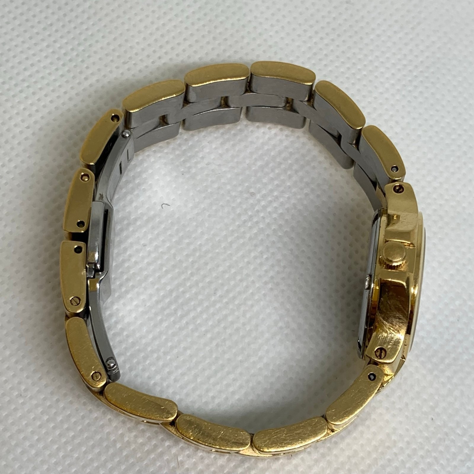 Belair watch women date gold tone black dial 23mm 956-114 quartz 5.5” running