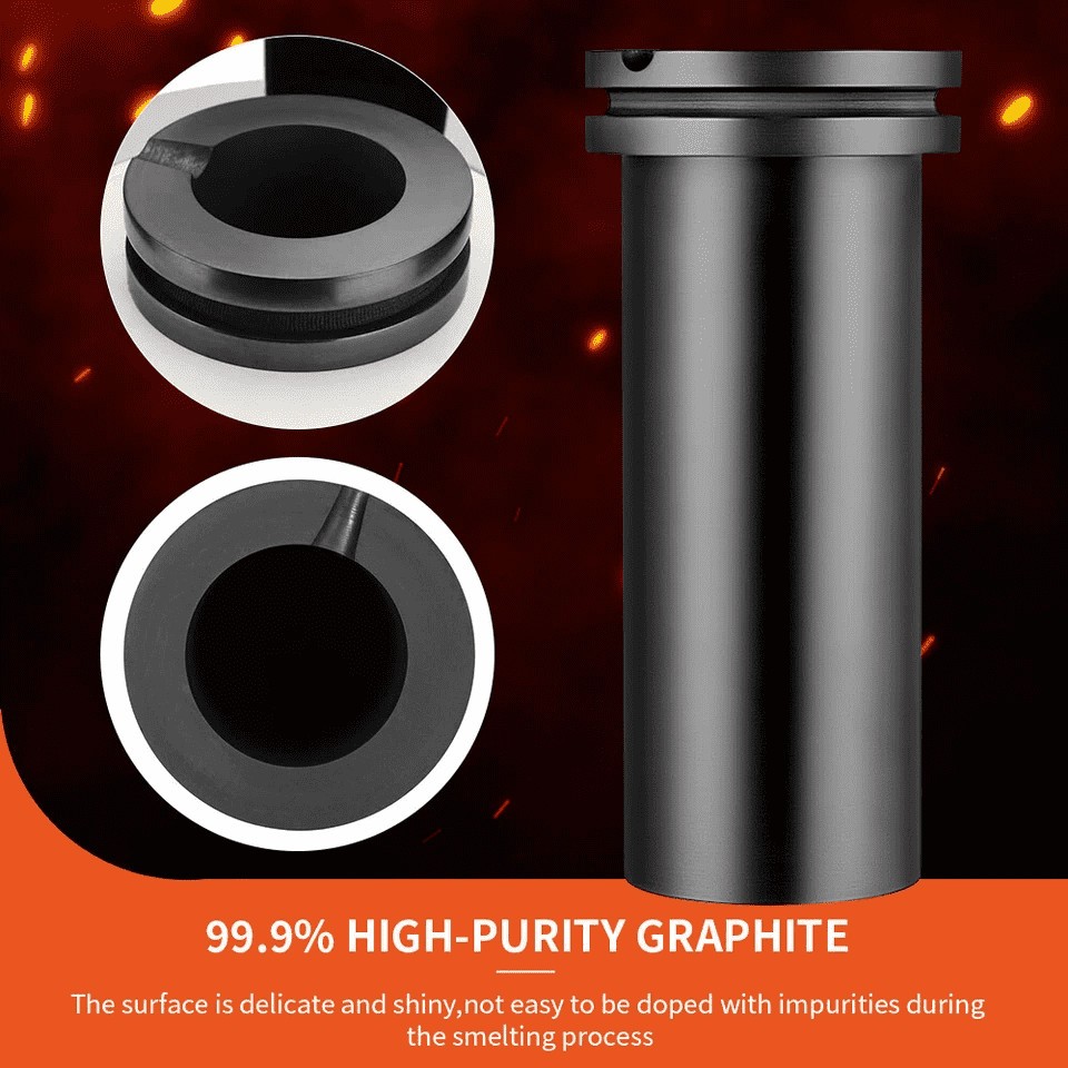 1/2/3KG Graphite Crucible Gold Silver Scrap Smelting Tool for Melting Furnace