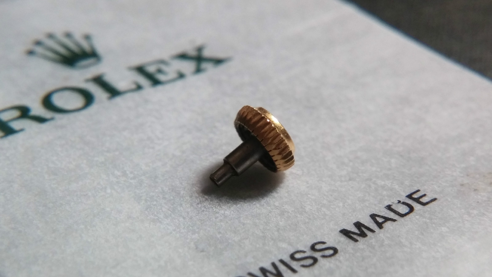 Genuine 18k Yellow Gold 5015 Rolex Oyster Bubbleback Crown Part 5.2mm