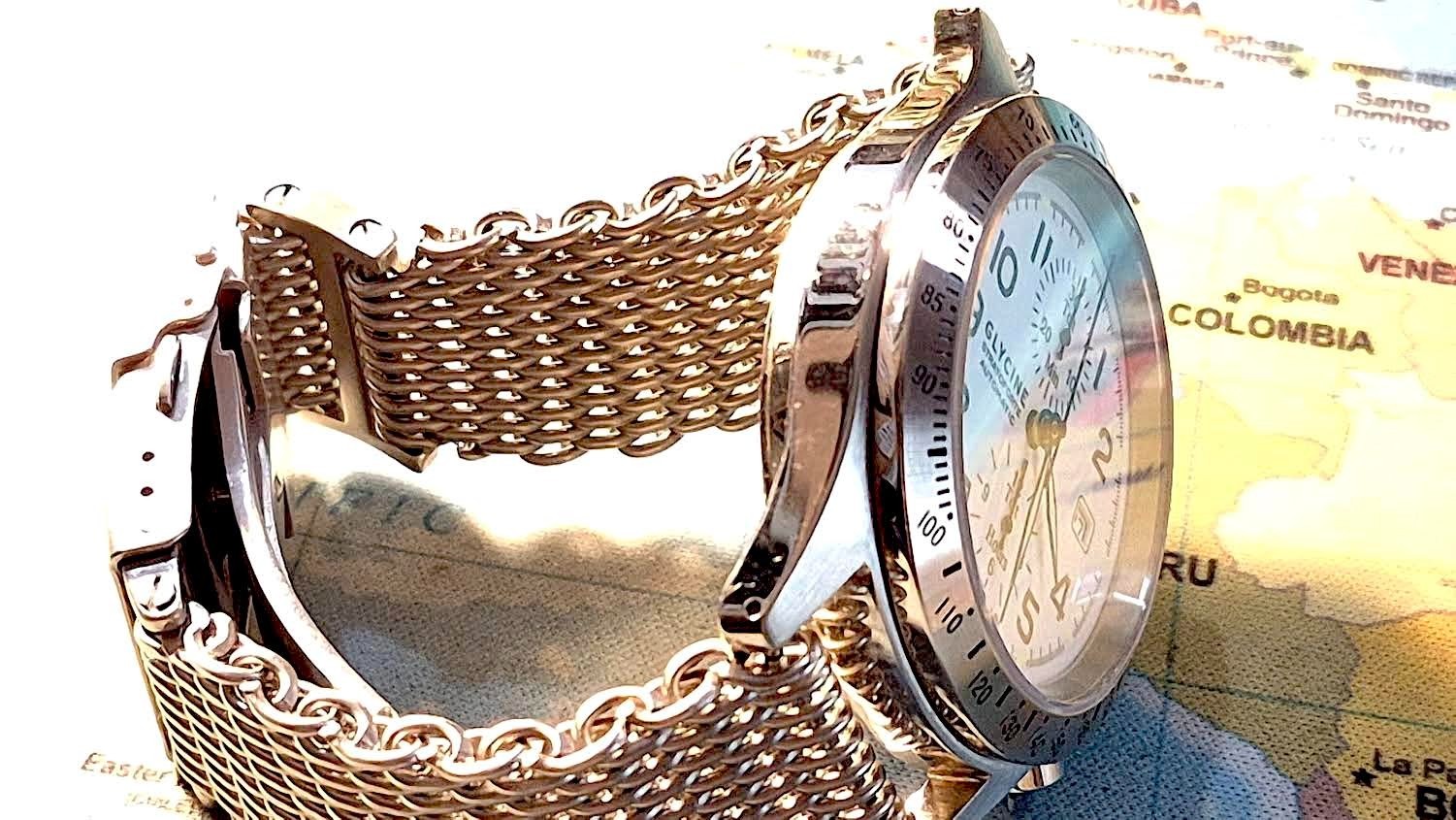 Glycine Stratoforte Automatic Men Watch Swiss Made Stainless Steel