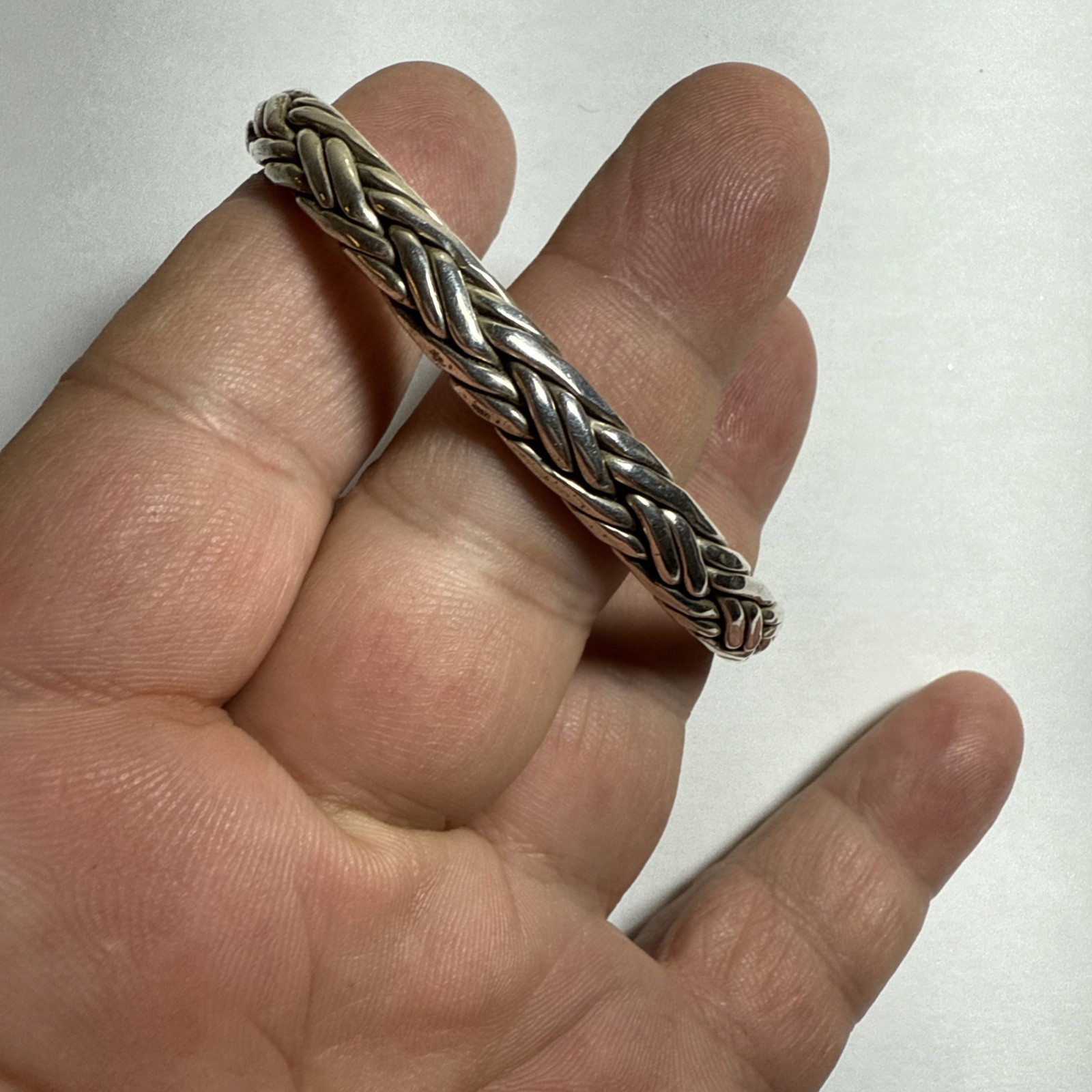 Cuff Bracelet Women’s Sterling Mexican One Ounce 7mm 6 1/4” Circumference Inside