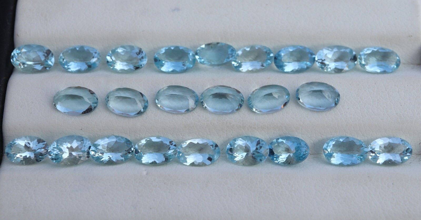 6×4 mm Eye Clean Natural Medium Blue Aquamarine Oval Cut Gemstone Nice Luster