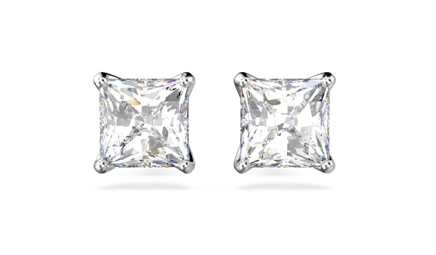 Swarovski Attract Stud White/Rhodium Plated Pierced Earrings 5430365