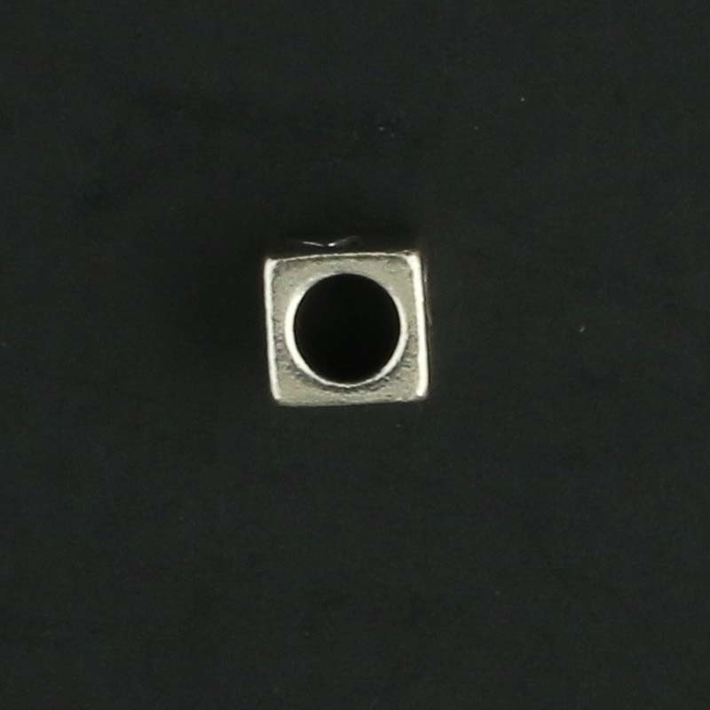 Square Star Bead – Sterling Silver Charm Finding