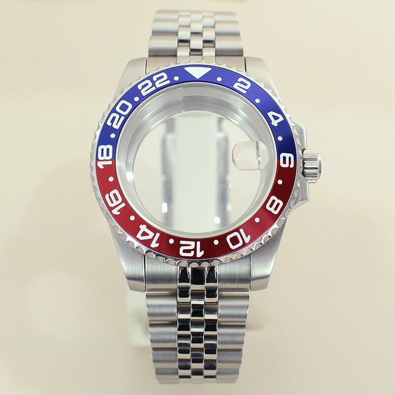 40mm nh35 Watch case Jubilee Bracelet GMT Ceramic Ring Sapphire Cyclops Sapphire