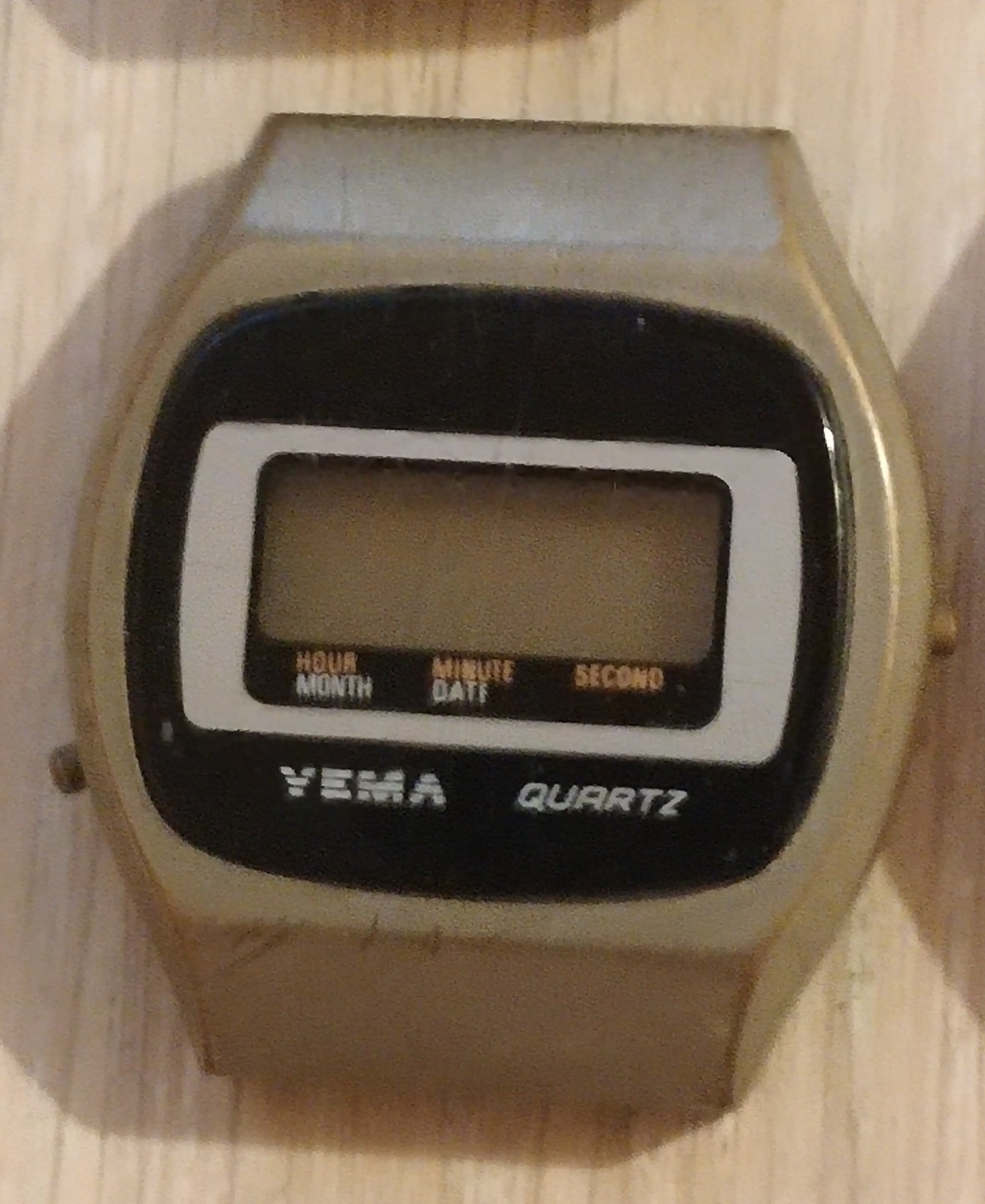 Vintage lot of six men’s Yema digital quartz watches parts or repair