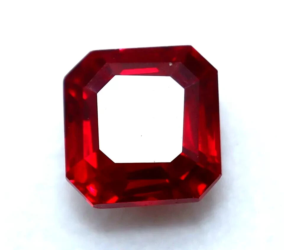 4.70 Ct Natural Flawless Red Ruby Certified Asscher Cut Loose Stunning Gemstone