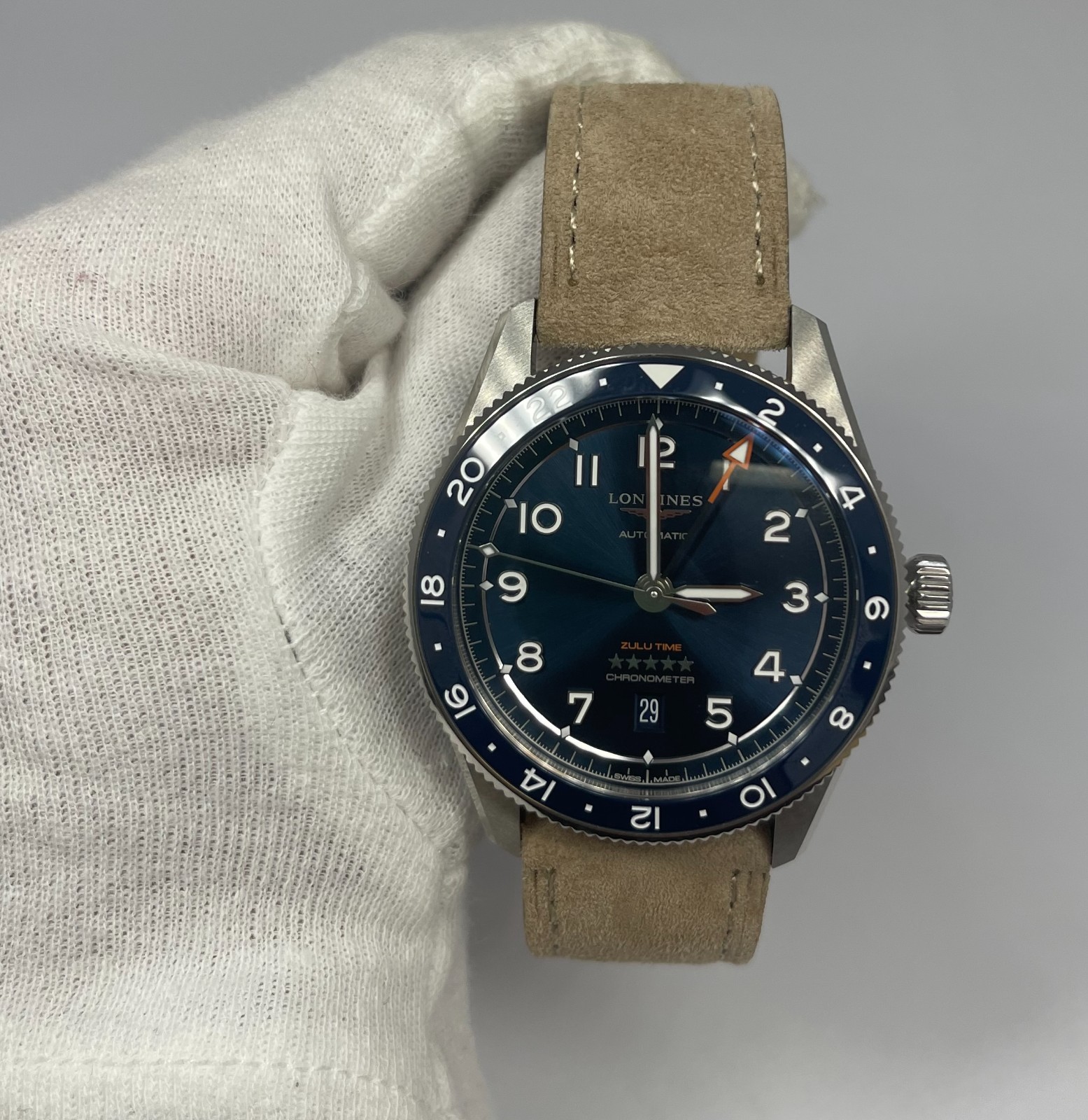 Longines Spirit Zulu Time Stainless Steel Men’s Watch, L3.812.4.93.2