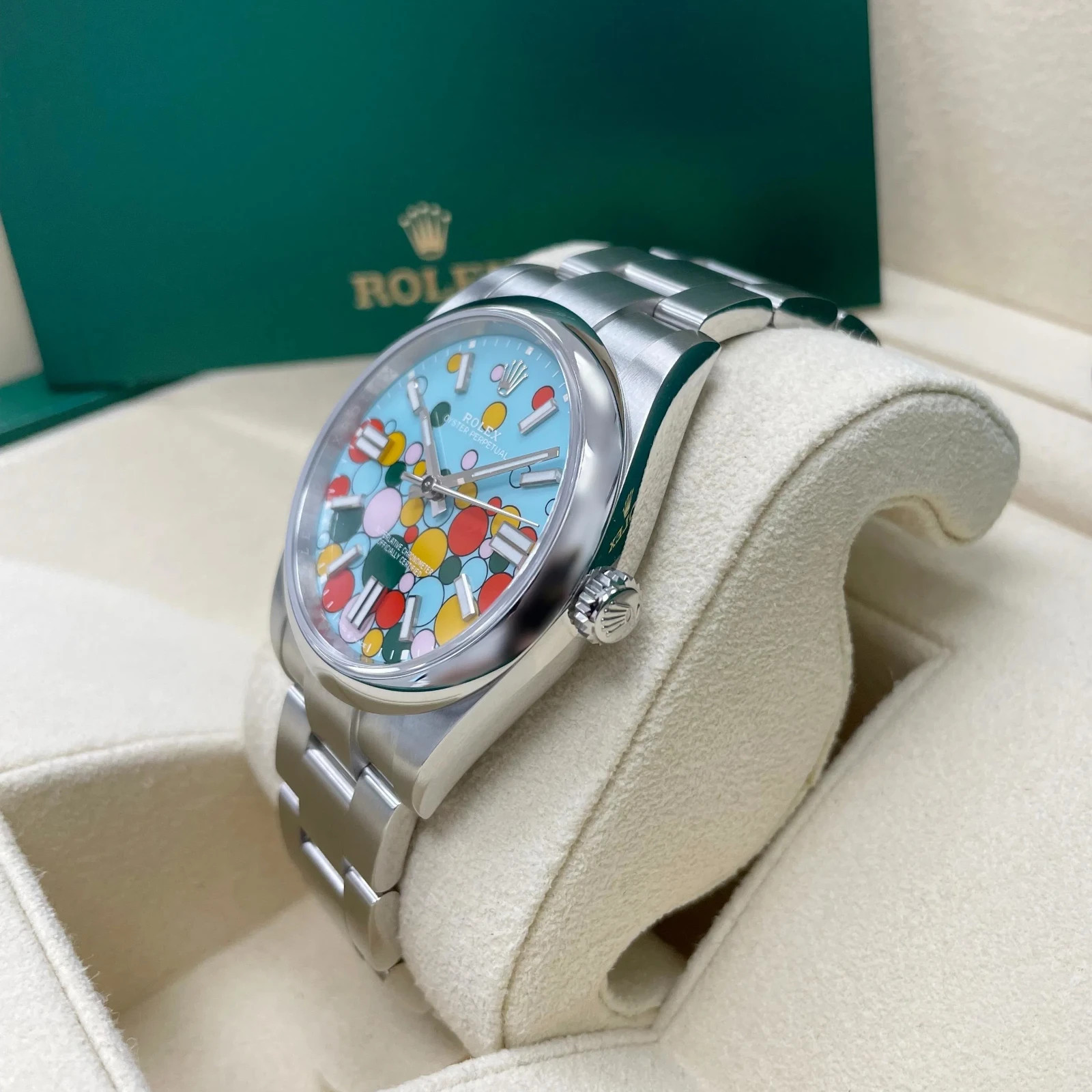 New Rolex Oyster Perpetual 41mm Steel – Celebration Dial – Reference 124300