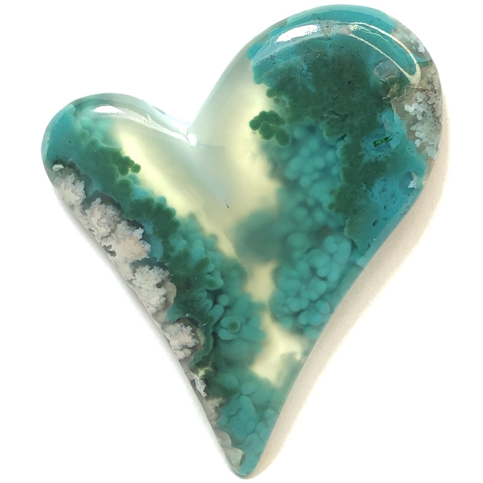 49 CT Museum Grade Gem Silica Chrysocolla Stalagmite Stalagtite Quartz Cabochon