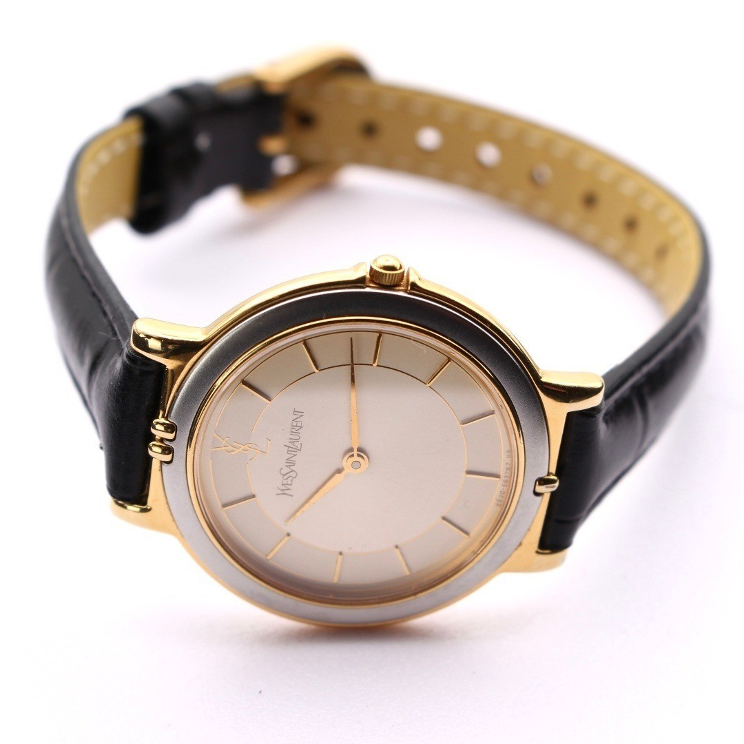 Yves Saint Laurent Ladies Quartz Watch New Band Authentic Japan Vintage