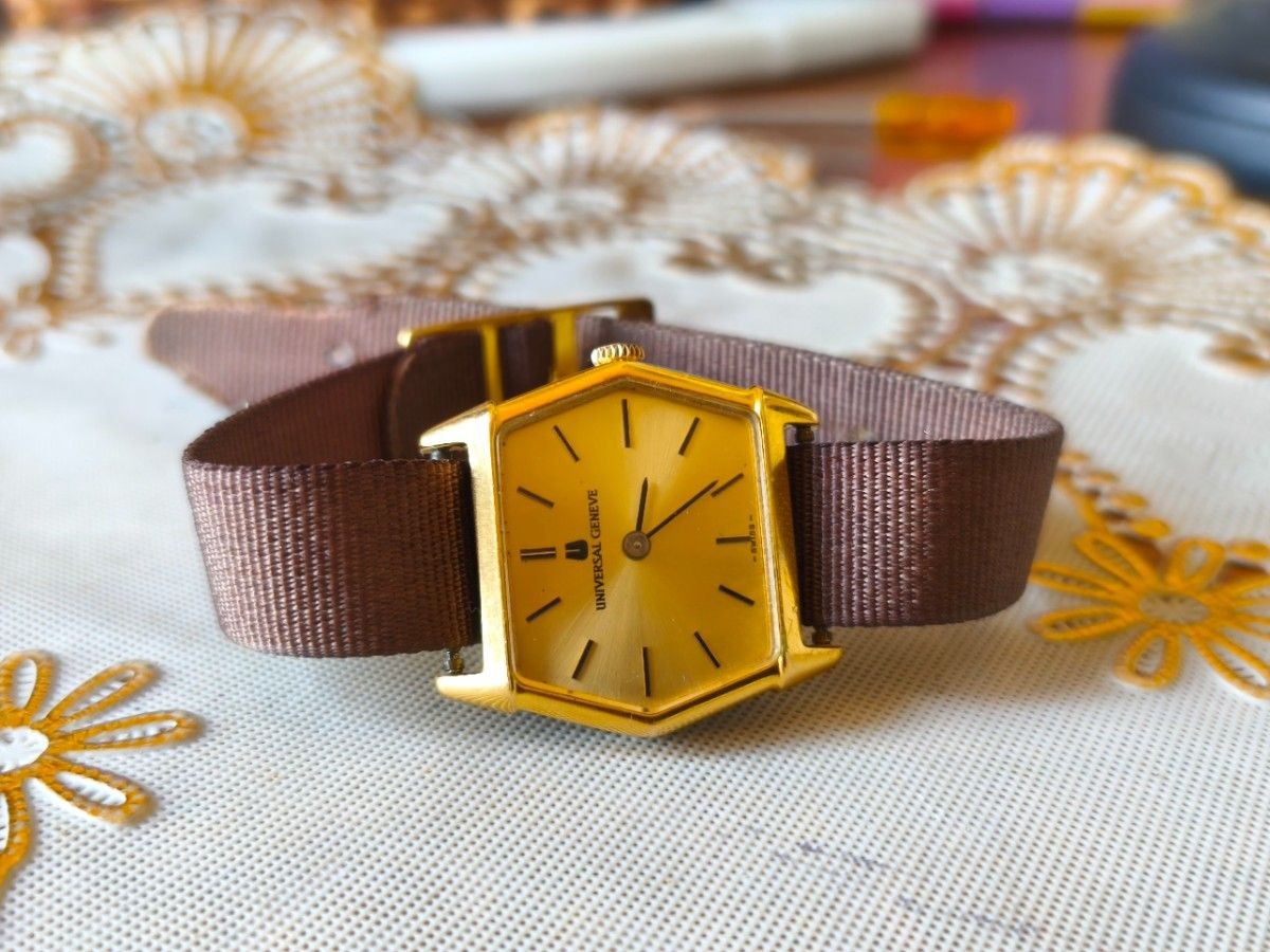 [B1P] Universal Geneve Hexagon 1970s Vintage Dress Watch [m8k]