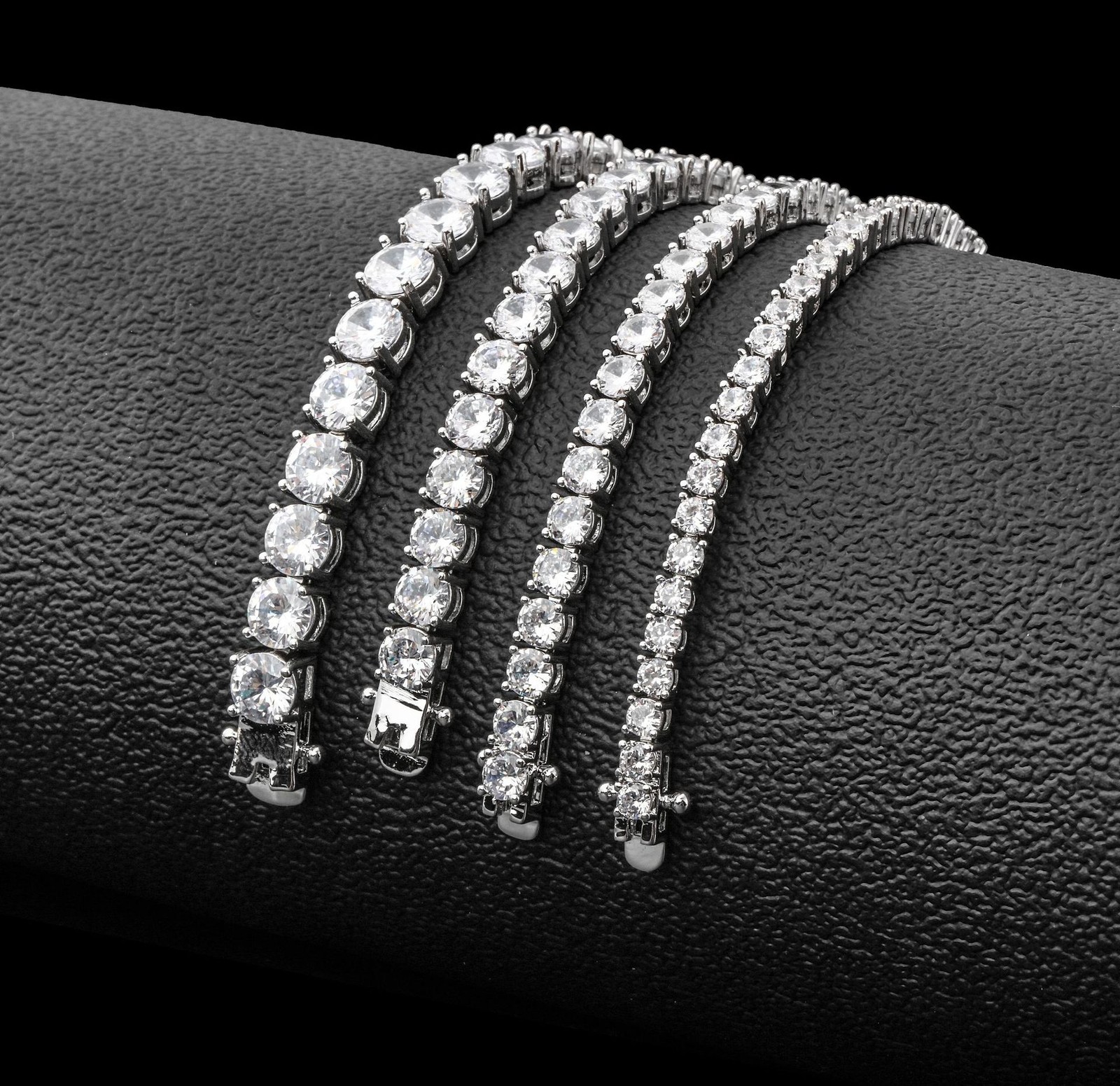 2-6.5mm D/VVS1 Moissanite Tennis Chain Necklace Bracelet Hip Hop PASS TESTER
