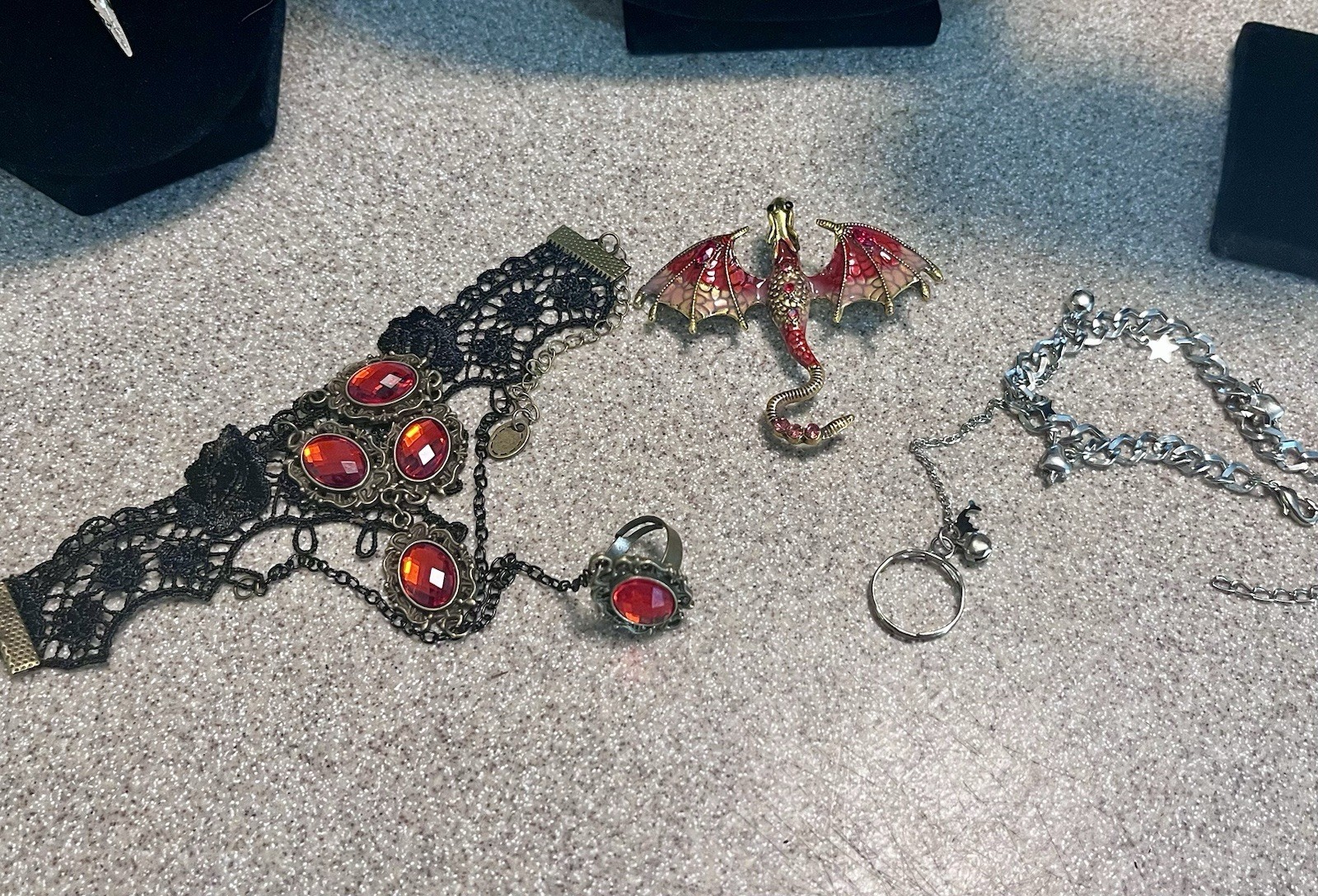 Goth Inspired Costume Jewelry Lot Romance Core Black Emo Renaissance