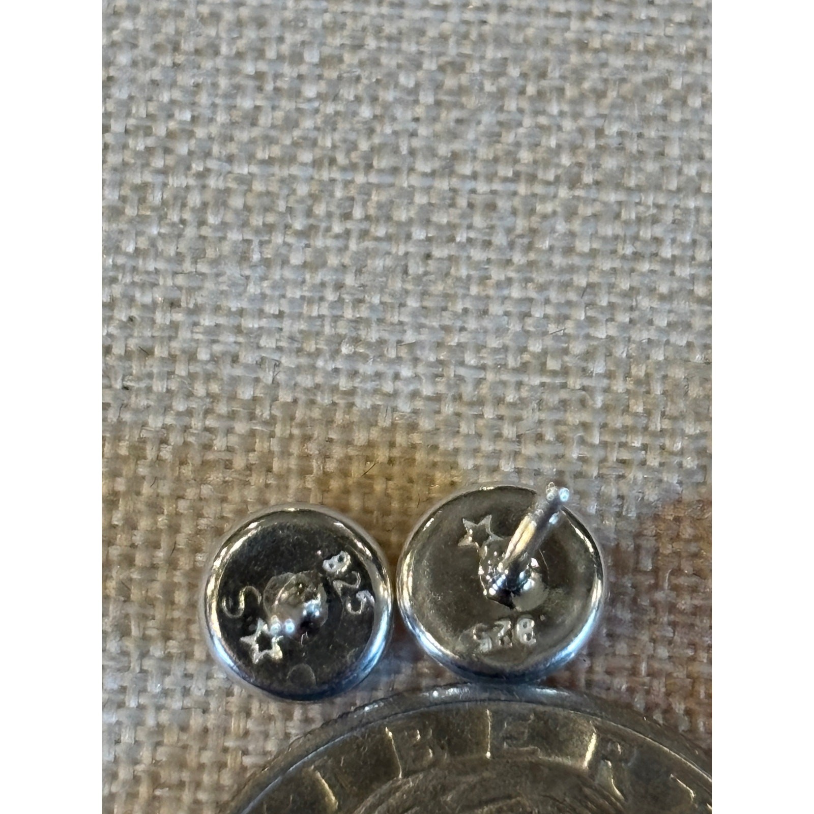 White Buffalo Teardrop Stud Earrings Sterling Silver Petite Western Earrings