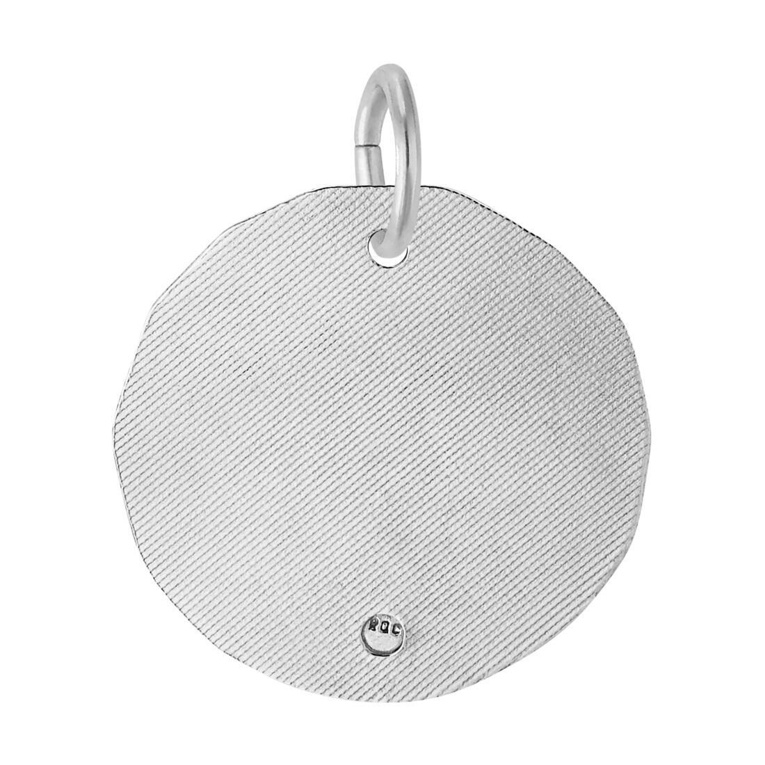 Black Enamel I Love You To The Moon Charm Rembrandt 10K or 14K Gold or925 Silver