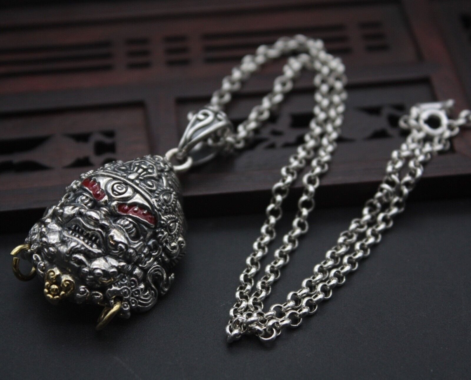Pure S925 Sterling Silver Men Women Bless Lucky Patronus God Of Wealth Pendant
