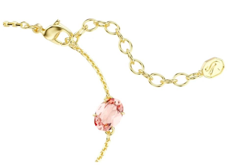 Gema bracelet Mixed cuts, Dangling crystals, Multicolored, Gold-tone plated