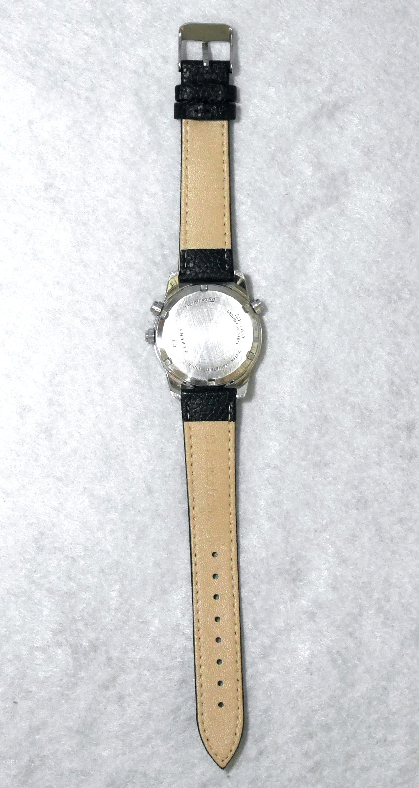 SEIKO SUS Military Watch 7T27 1995 White Pilot Chronograph Date indicator Japan