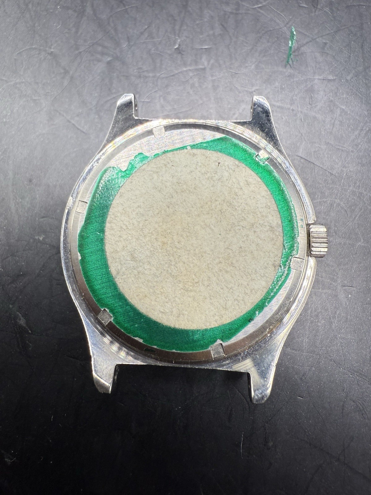 VINTAGE TISSOT & FILS ACIER INOXYDABLE 38MM WATCH CASE WITH TISSOT MARKED CROWN