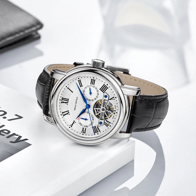 Seagull ST25 Movement Fashion Man Hollow Flywhee Casual Business Watch 819.624