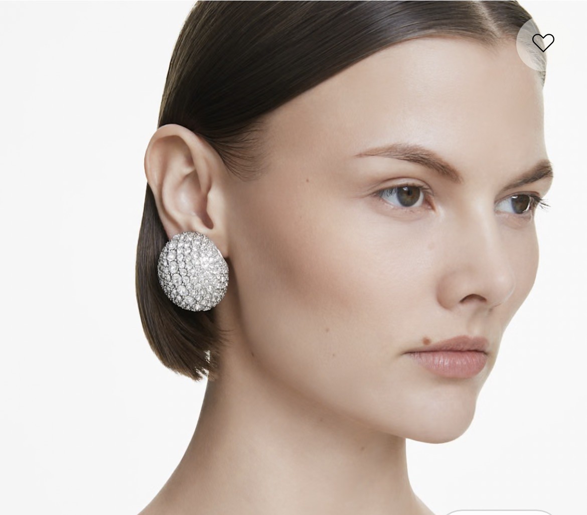Swarovski Sublima clip earrings White Rhodium plated 5699563 New RRP £380+ bag❤️
