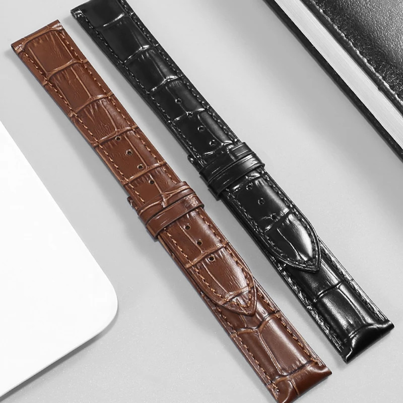 Genuine Cowhide Leather Watch Band Universal Strap 12-23mm Replacement