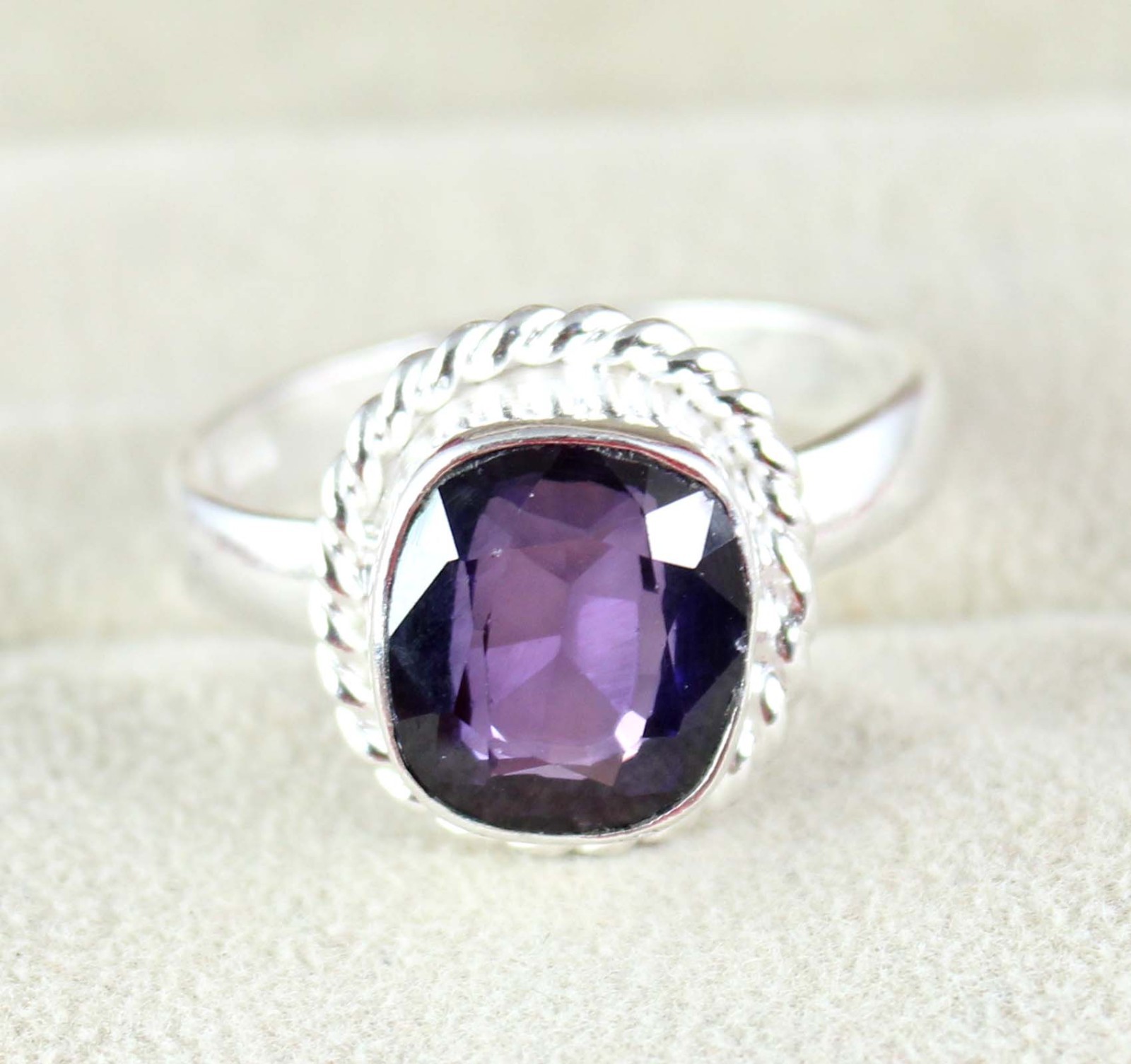 12.25 Ct Natural Boysenberry Sapphire Cushion Gems Certified Ring Memorial Day