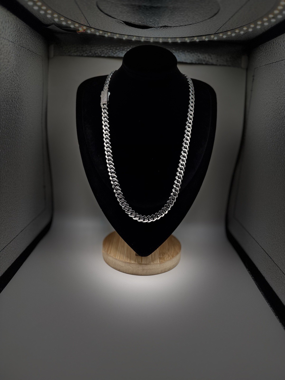 9mm 22” Solid 925 Sterling Silver Miami Cuban Chain Rhodium Finish