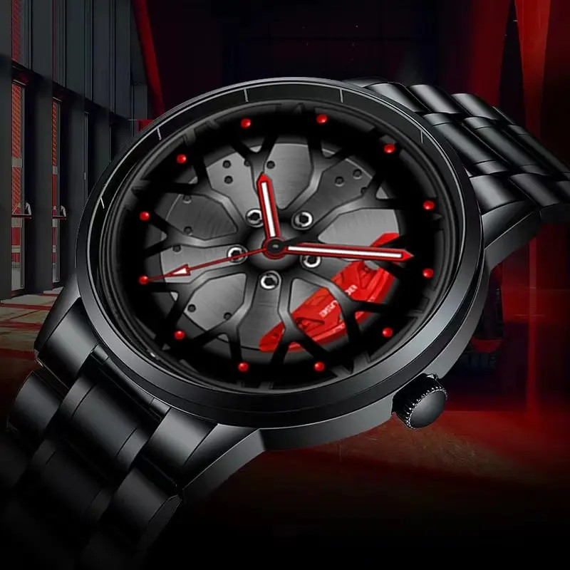 Luxury Men’s Sports Waterproof Quartz Watch with Stainless Steel Design