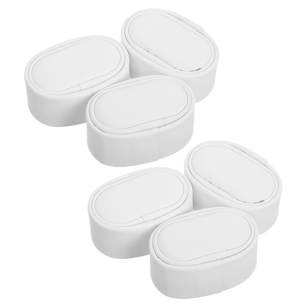6Pcs White Soft Watch Display Pillows Durable PU Cushions for Watch Case