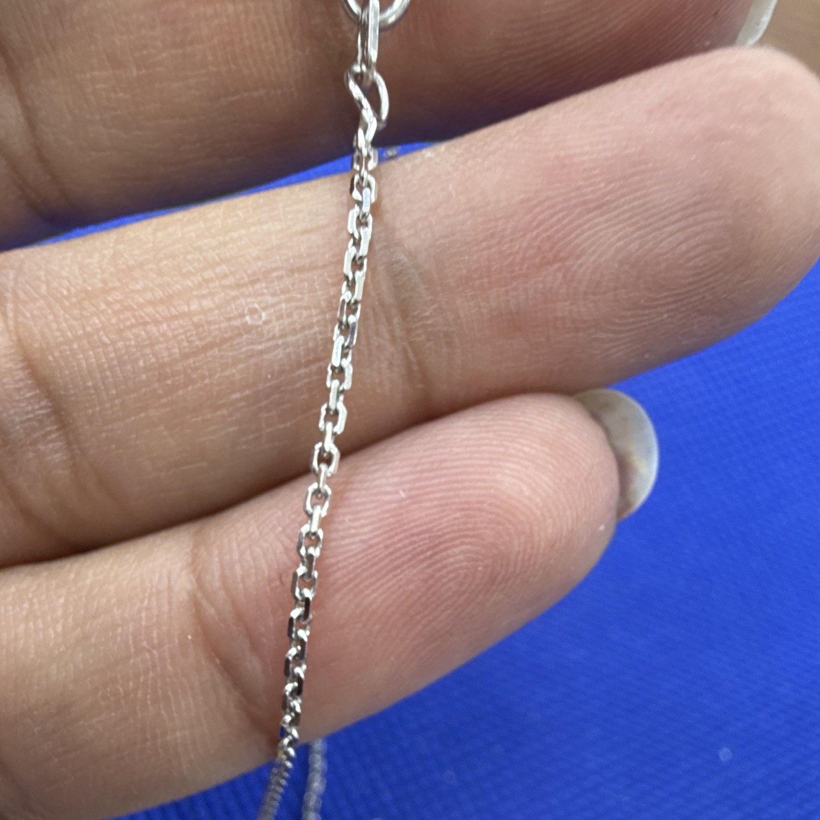 sterling silver 925 cable chain angel charm pendant necklace 18 in lobster
