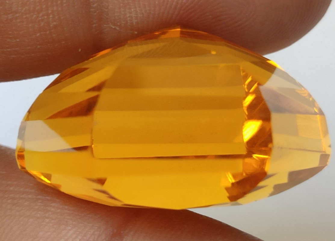97.70 Ct. Large Yellow Citrine Hexagon Cut Loose Gemstone Engagement for Gift